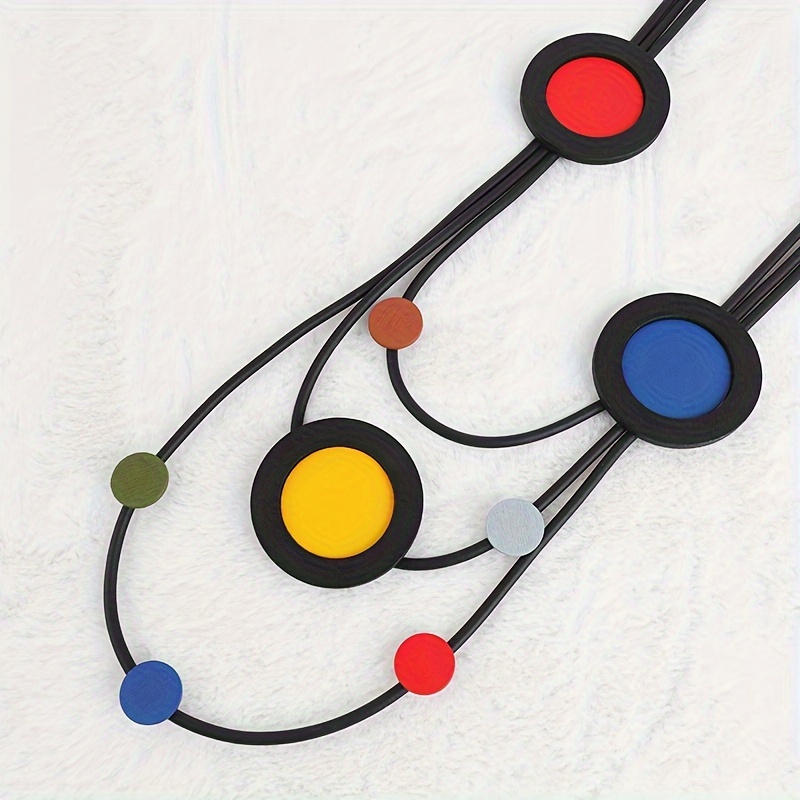 Boho Silicone Necklace for Women Bead Versatile Daily Wear